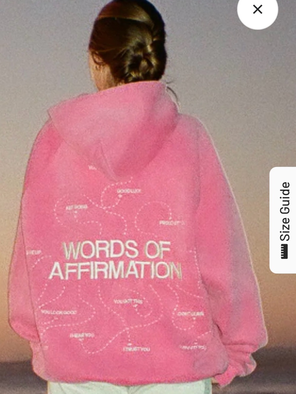 DANDY WORLDWIDE Washed Pink Words of Affirmation Hoodie